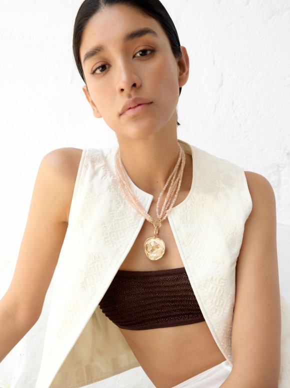 Collier Multi-Rangs Avec...