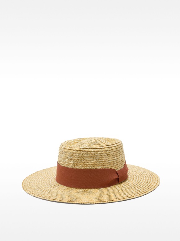 Chapeau En Paille Avec Ruban