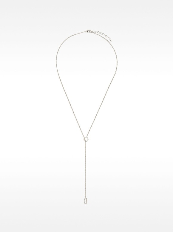 Collier Court Avec Zirconiums