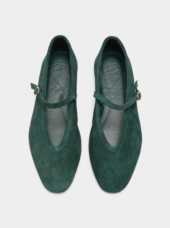 Ballerines En Cuir Avec...