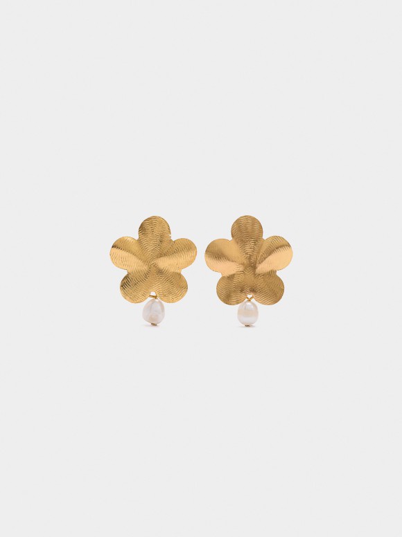 Boucles D'Oreilles Fleur En...