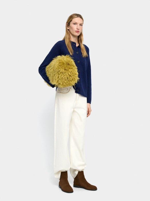 Cardigan Avec Maille Lisse