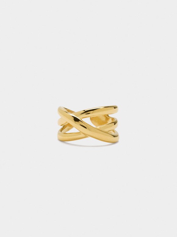 Bague Triple Croisé - Acier...