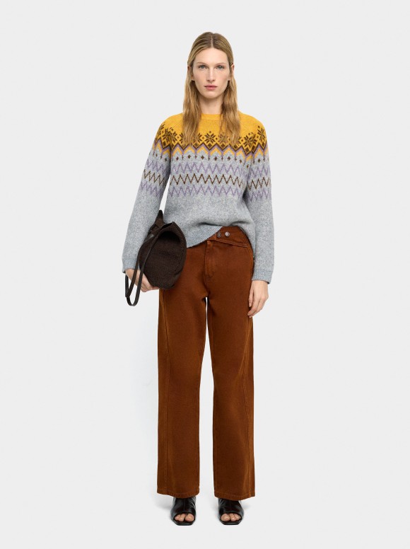 Pull En Maille Avec Jacquard