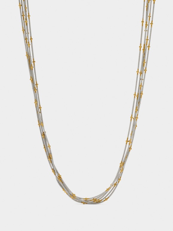 Collier Multiple Bicolore -...