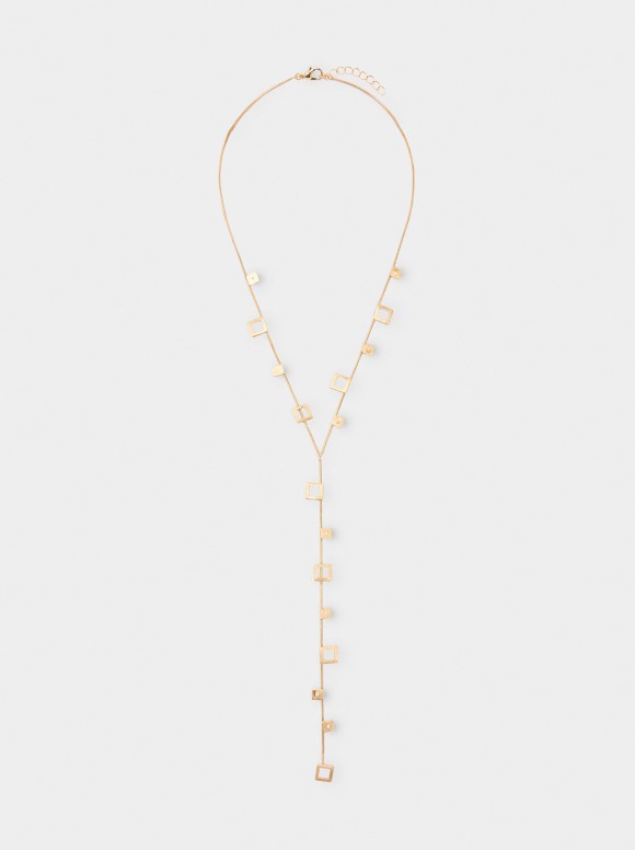 Collier Long Carrés Avec...