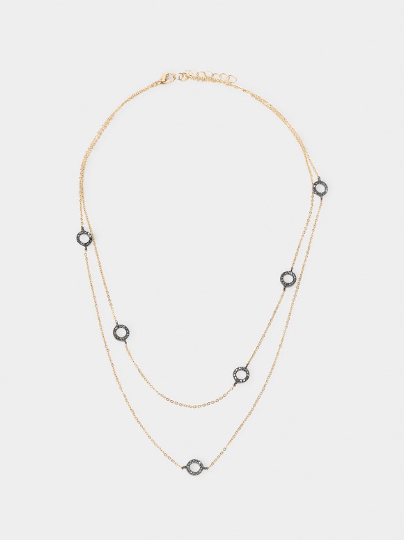 Collier Double Anneaux Avec...