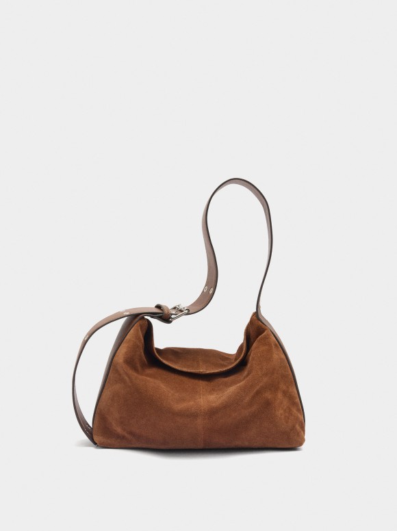Sac À Épaule En Cuir Suédé M