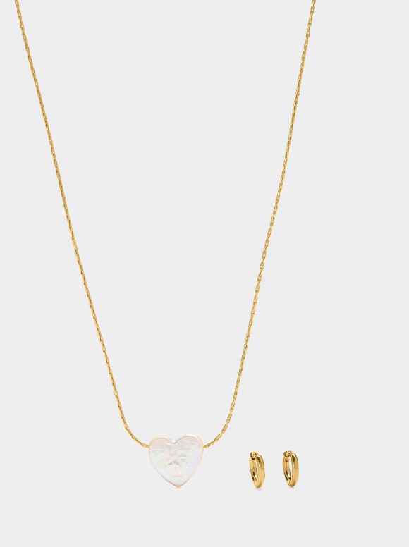 Set De Collier Avec Cœur Et...