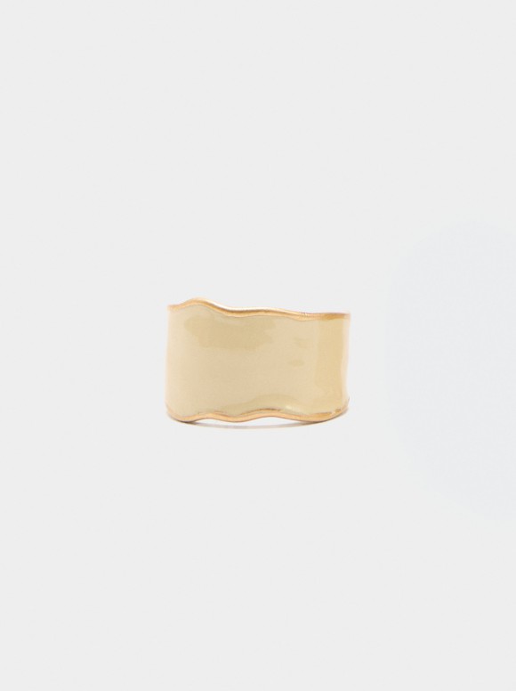Bague Ondulée Avec Émail