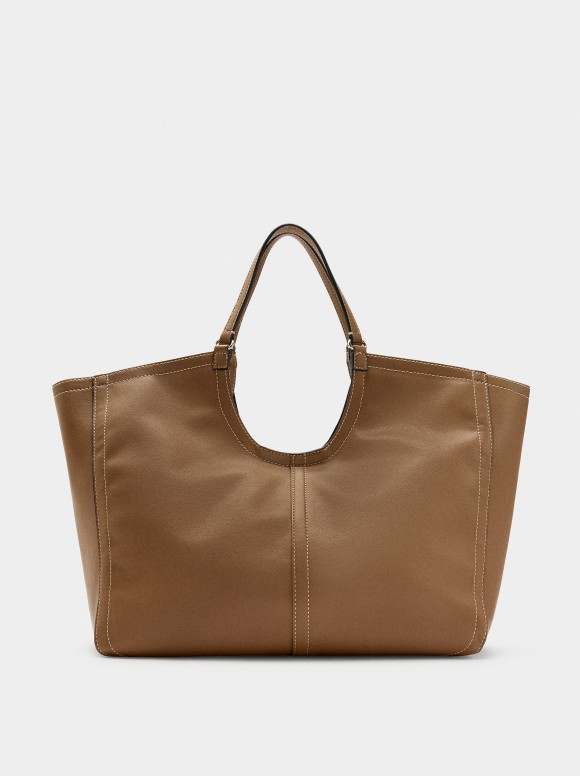 Sac Shopper Uni Avec Pochette