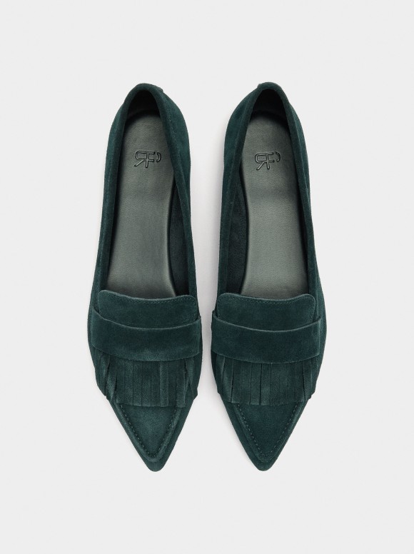 Mocassins En Cuir Avec Franges