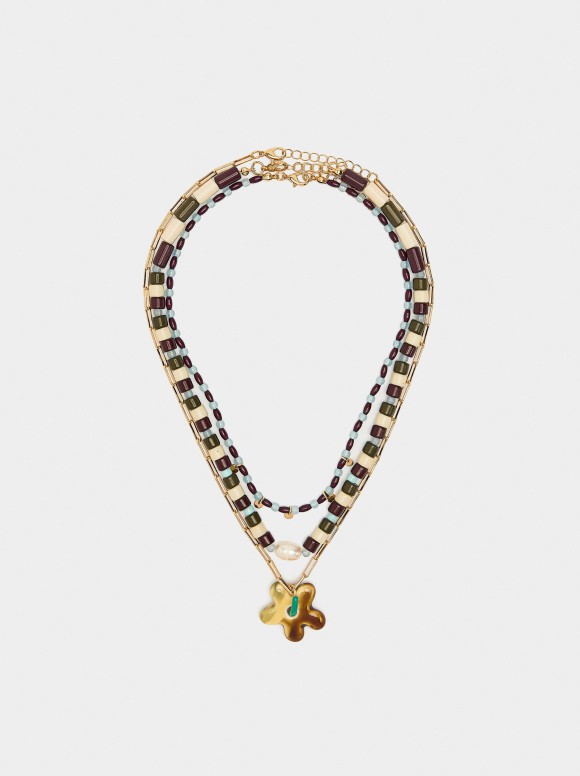 Set De Colliers Avec Perles...
