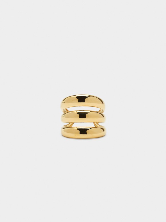 Bague Effet Triple - Acier...