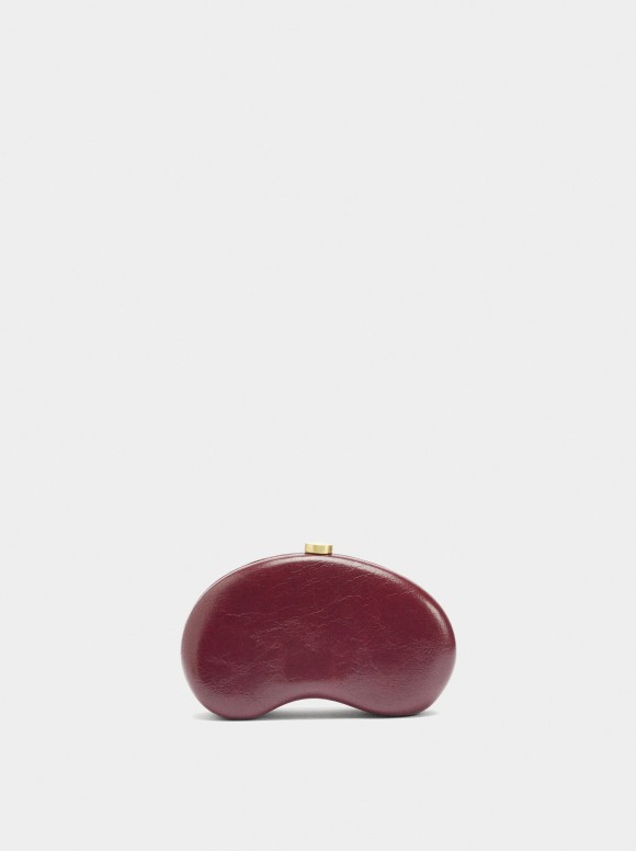 Pochette Ovale Effet Craquelé