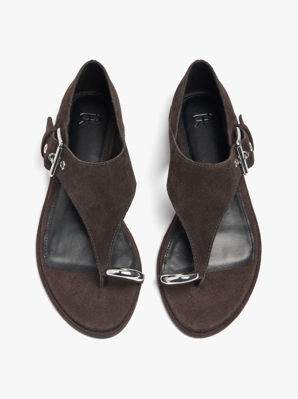 Sandales Plates En Cuir...
