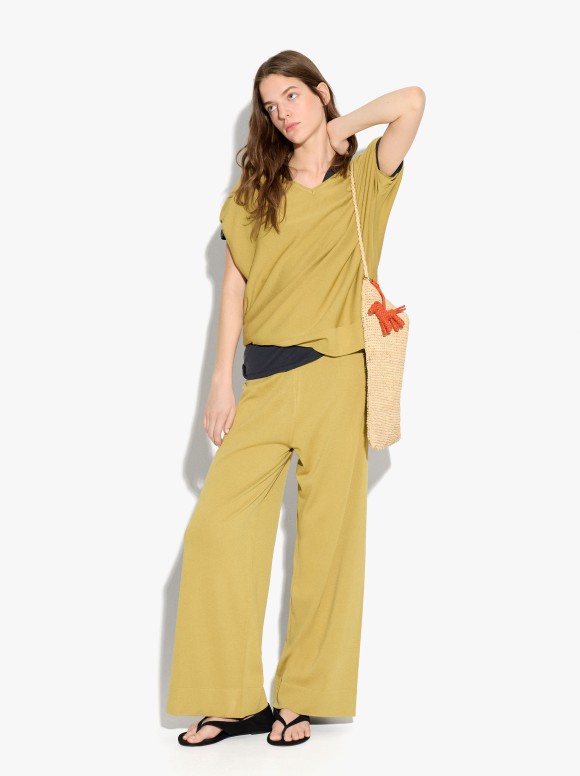 Pantalon En Maille Taille...