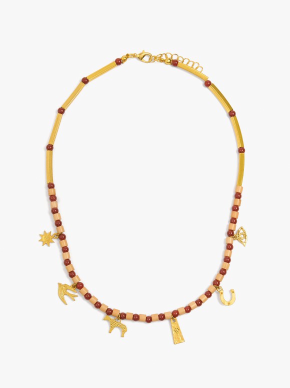 Collier De Perles De Pierre...