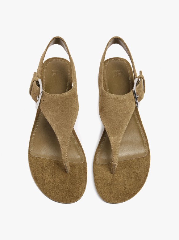 Sandales Plates En Cuir...
