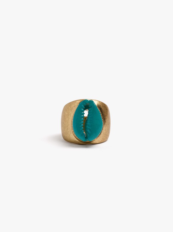 Bague Avec Coquillage Émaillé