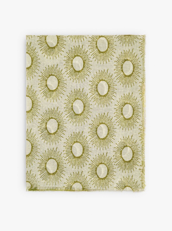 Foulard Imprimé En Lin