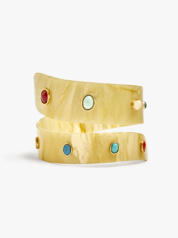 Bracelet Croisé Avec Résine...