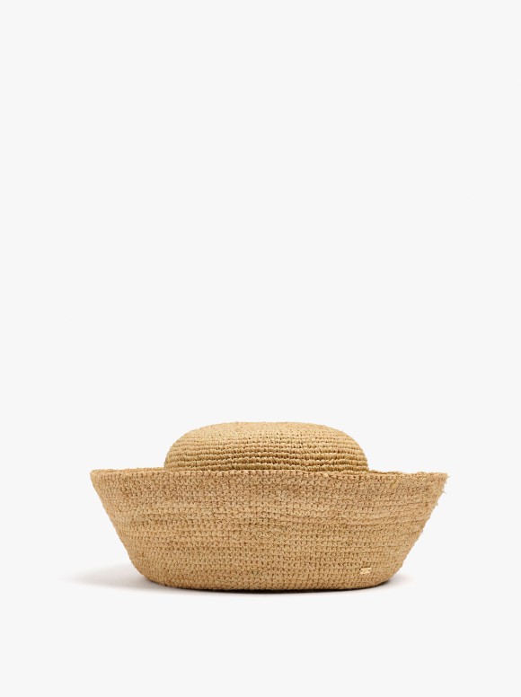 Chapeau Pillbox 100 % Raphia
