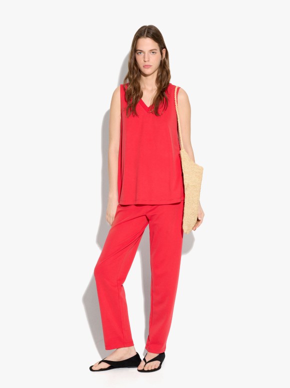 Pantalon Fluide Avec Taille...