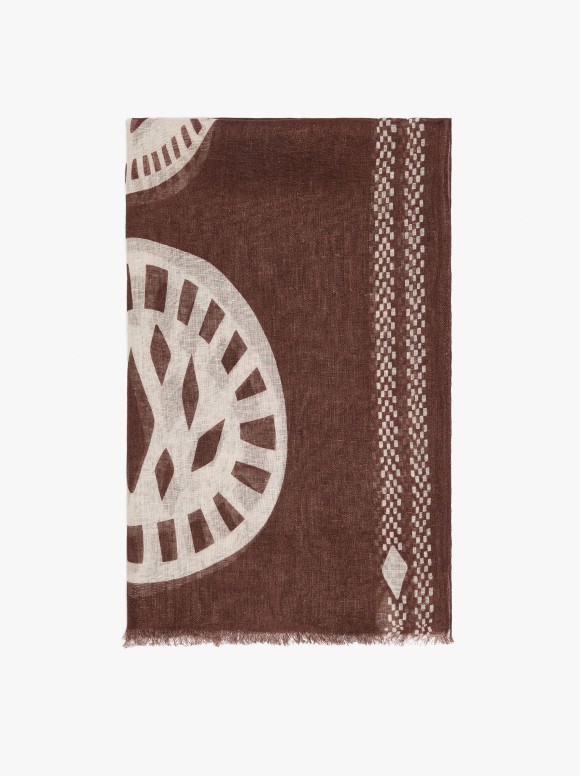 Foulard Imprimé 100% Lin