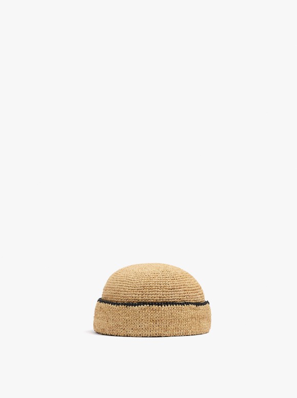 Chapeau Pillbox Avec Raphia