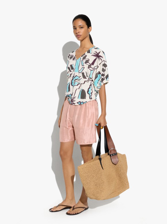 Blouse Imprimée Avec Un...