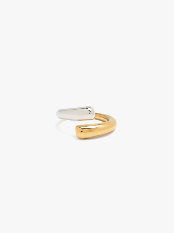 Bague Bicolore Croisée -...