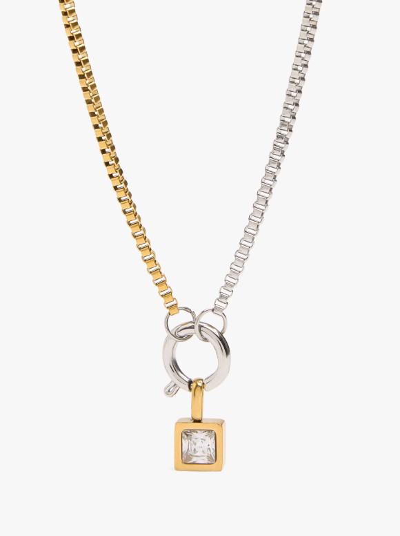 Collier Bicolore Avec...