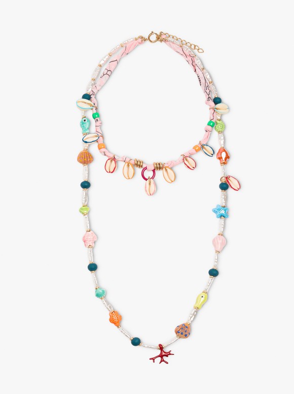 Collier Multiple En Tissu...