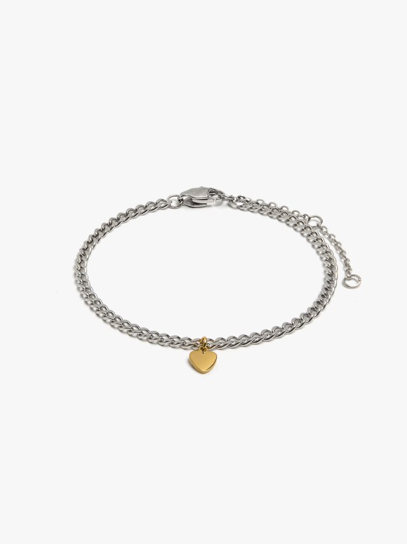 Bracelet Bicolore Avec Cœur...