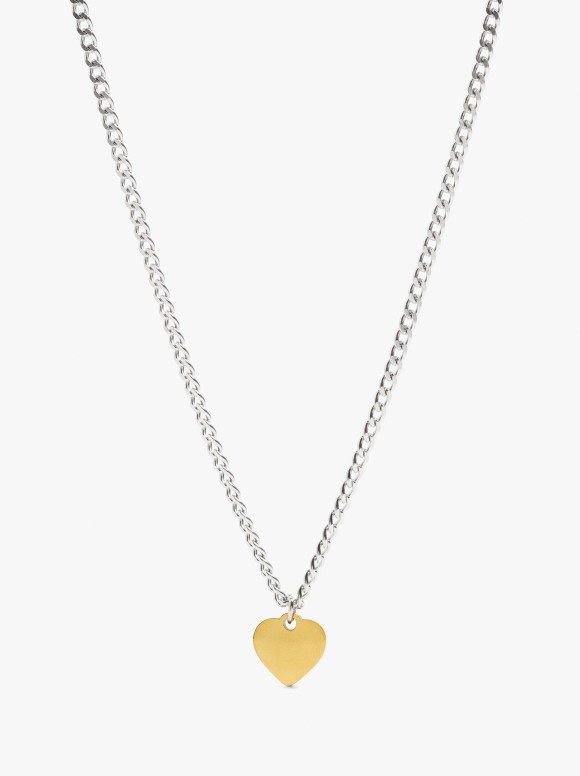 Collier Bicolore Avec Cœur...