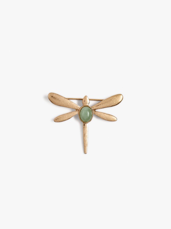 Broche Libellule Avec Pierre