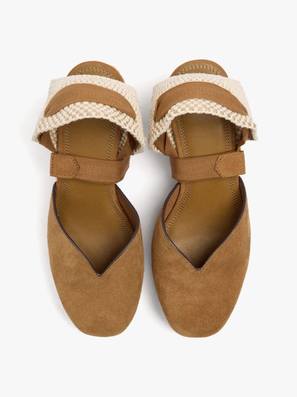 Compensées En Cuir Avec Des...