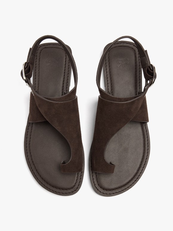 Sandales Plates Avec Cuir...
