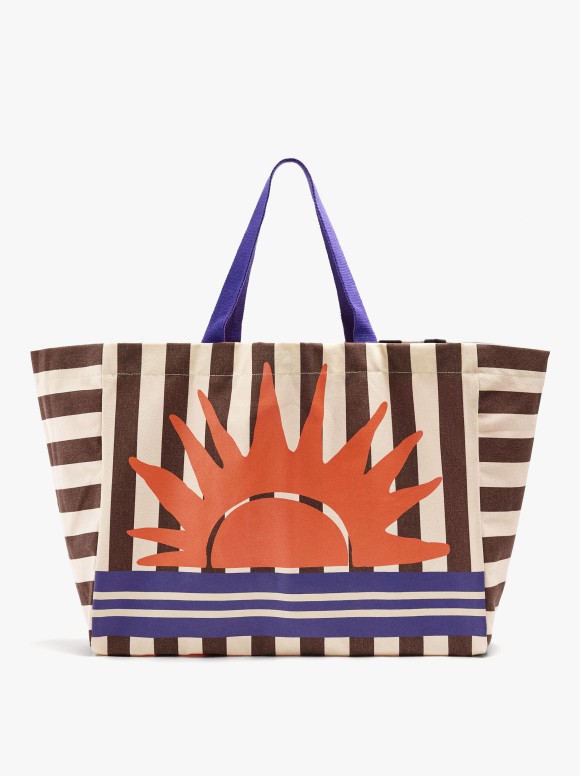 Sac Shopper Aux Rayures...
