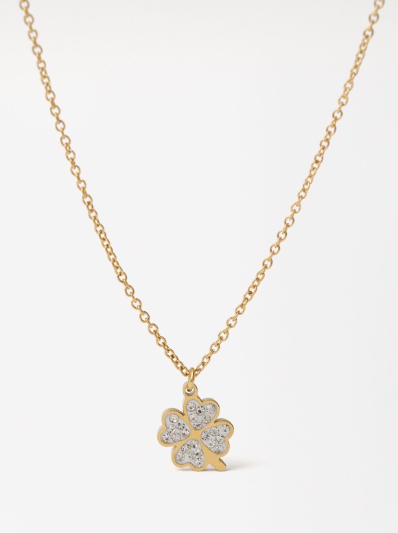Collier Trèfle - Acier...